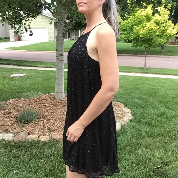 ELLA MOSS black silk swing dress S (J2) - Picture 5 of 8